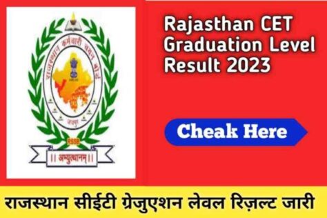 Rajasthan CET Graduation Level Result 2023