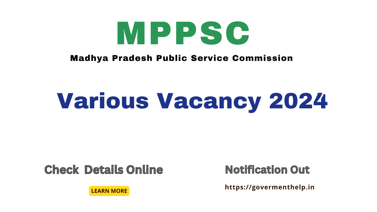 MPPSC Various Vacancy