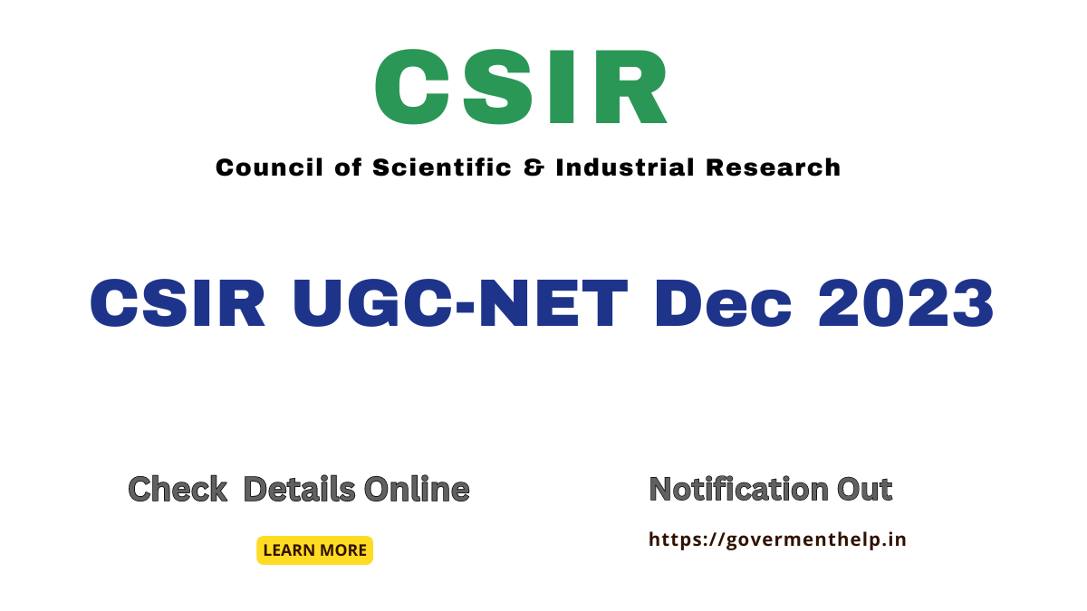 CSIR UGC NET Dec 2023