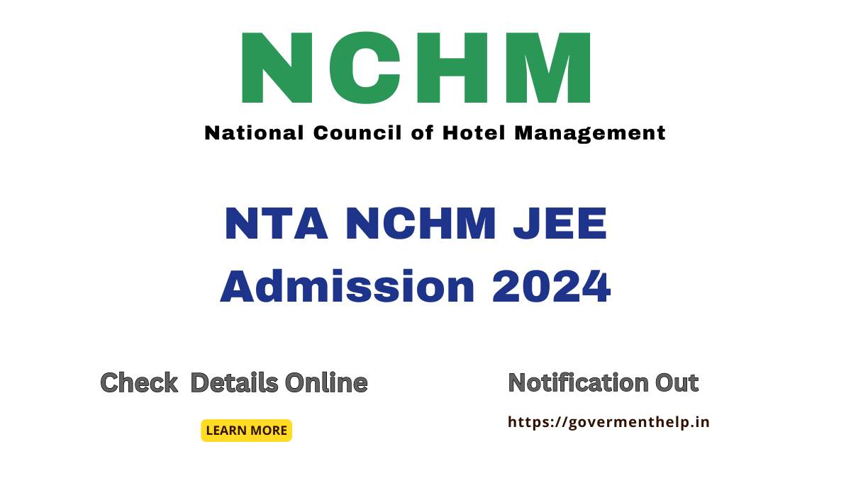 NTA NCHM JEE Online Form 2024