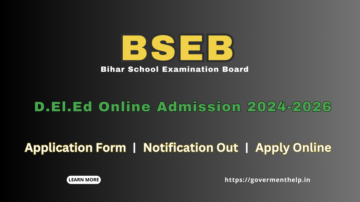 Bihar D El Ed Online Admission 2024