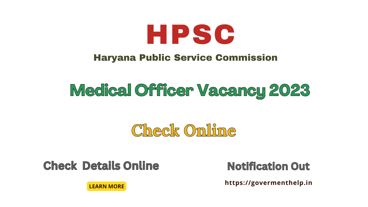 HPSC Medical Officer Vacancy 2023