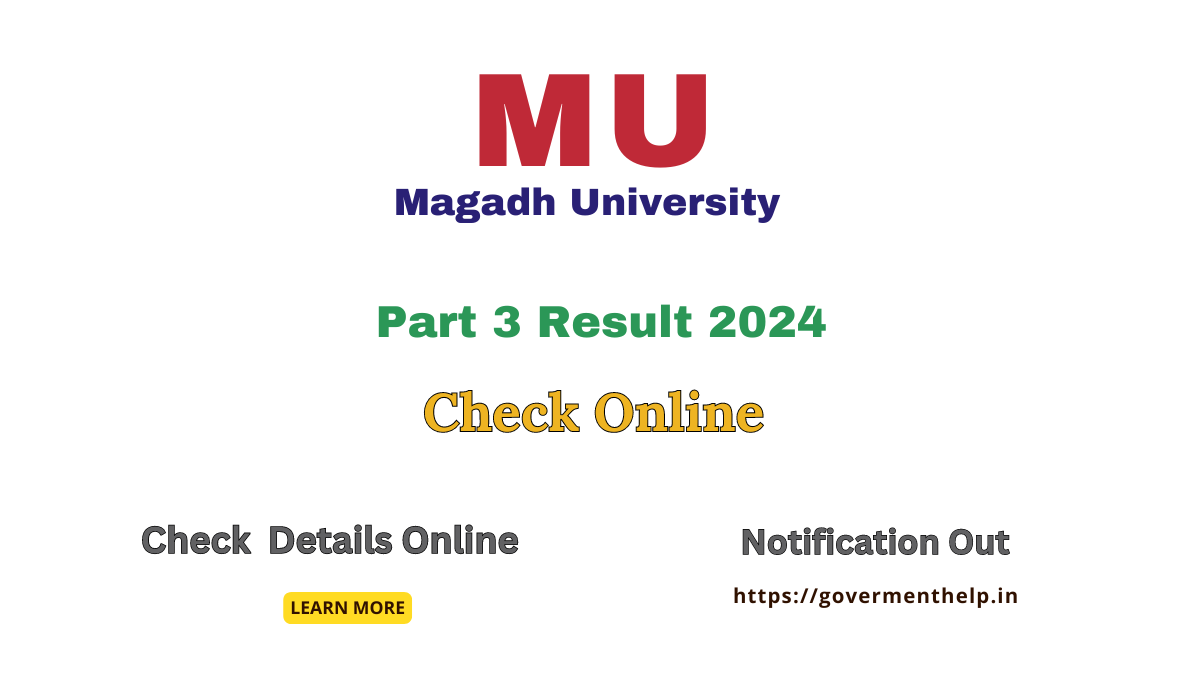 MU Bodhgaya Part 3 Result 2024