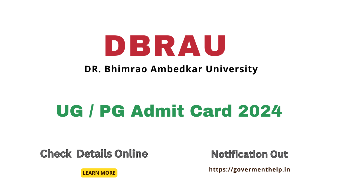 DBRAU Admit Card 2024