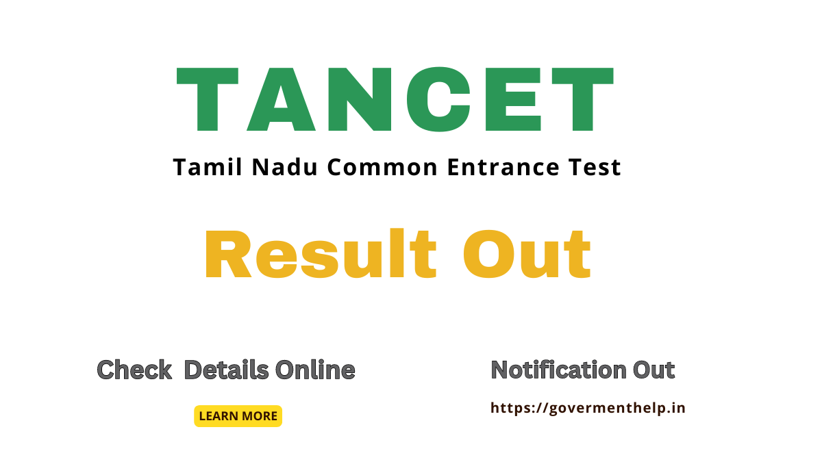 TANCET Exam Result 2024