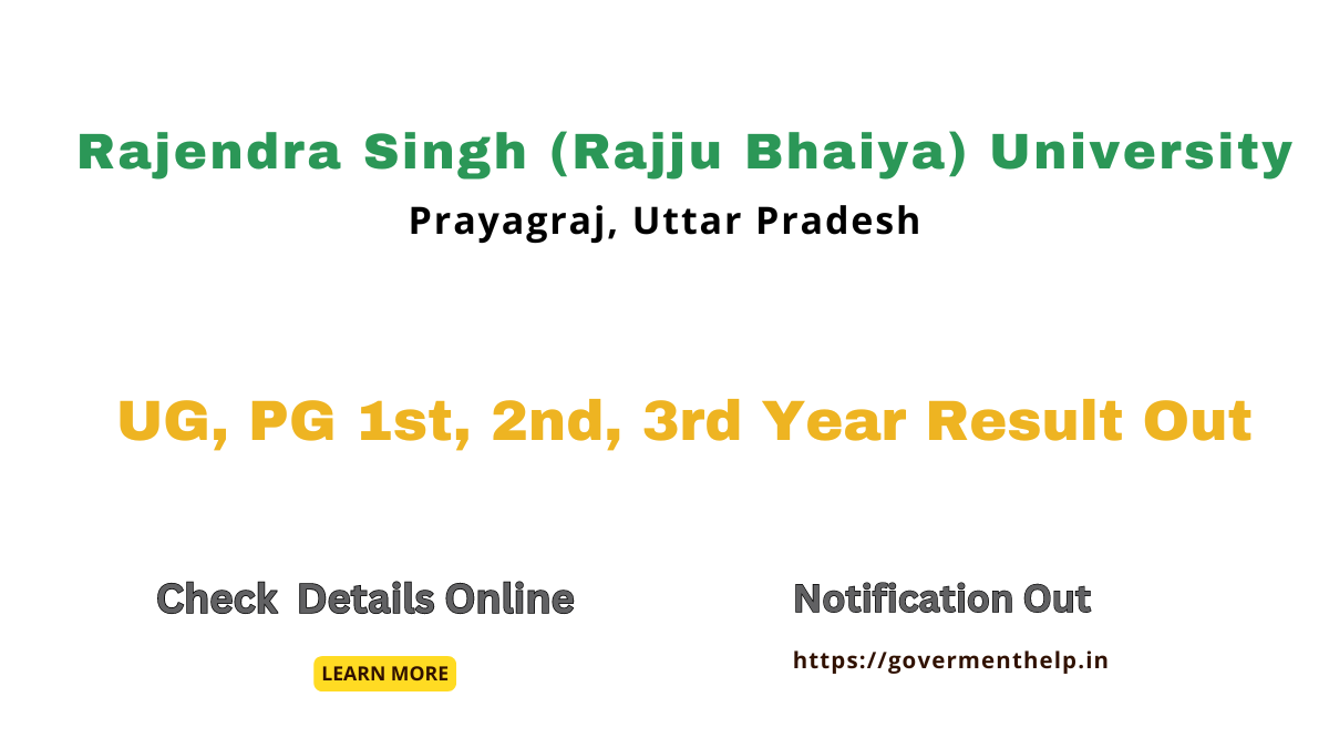 Rajju Bhaiya University Result 2024