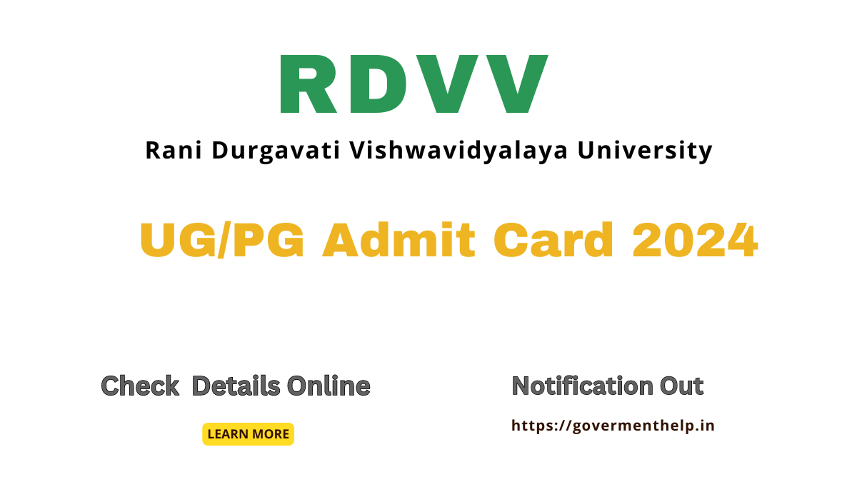 RDVV University Admit Card 2024