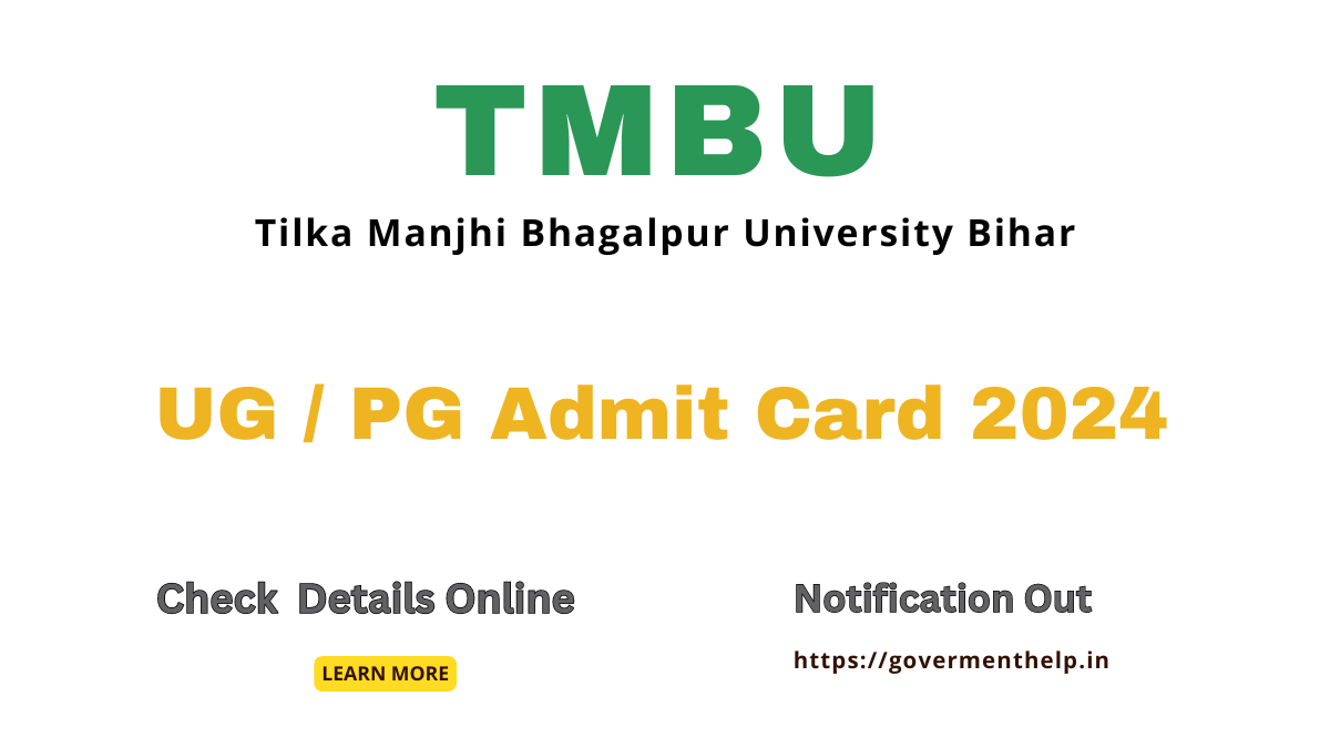 TMBU UG/PG Admit Card 2024