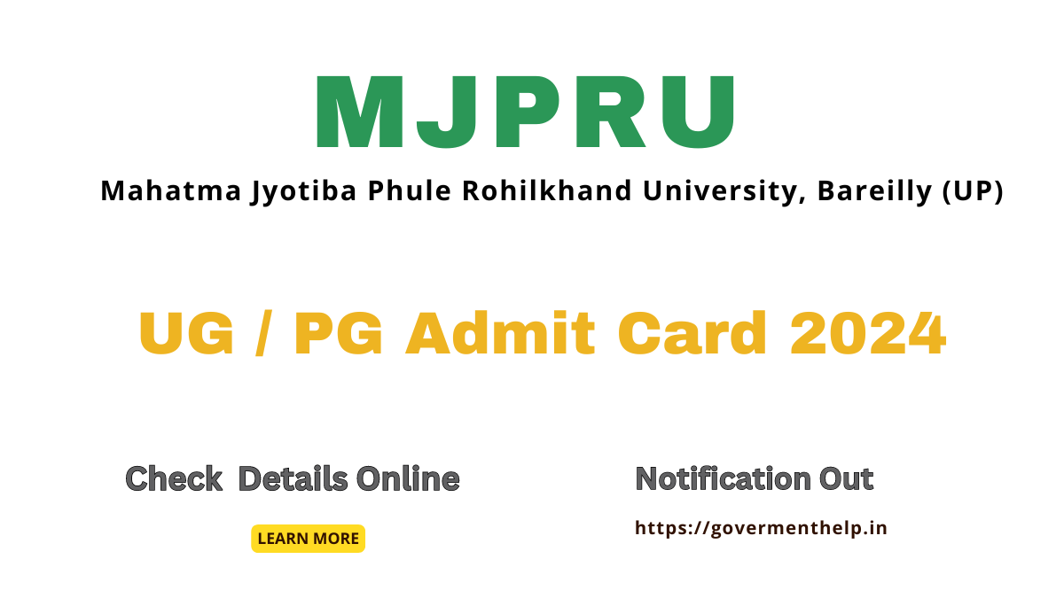 MJPRU UG / PG Admit Card 2024