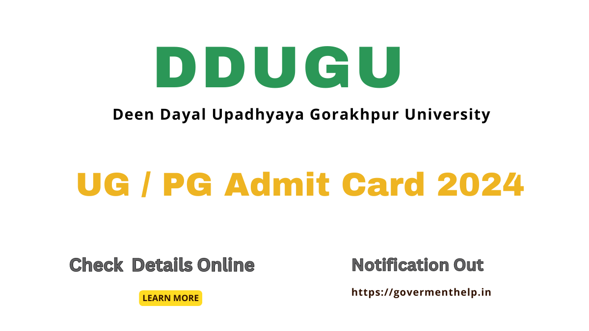 DDUGU UG / PG Admit Card 2024