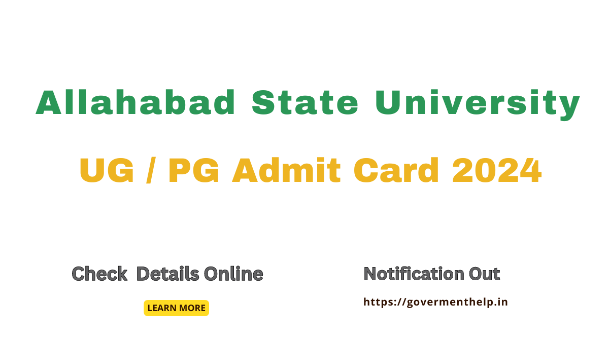 Allahabad State University UG / PG Admit Card 2024