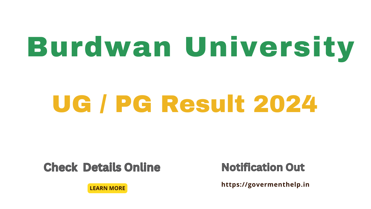 Burdwan University UG / PG Result 2024