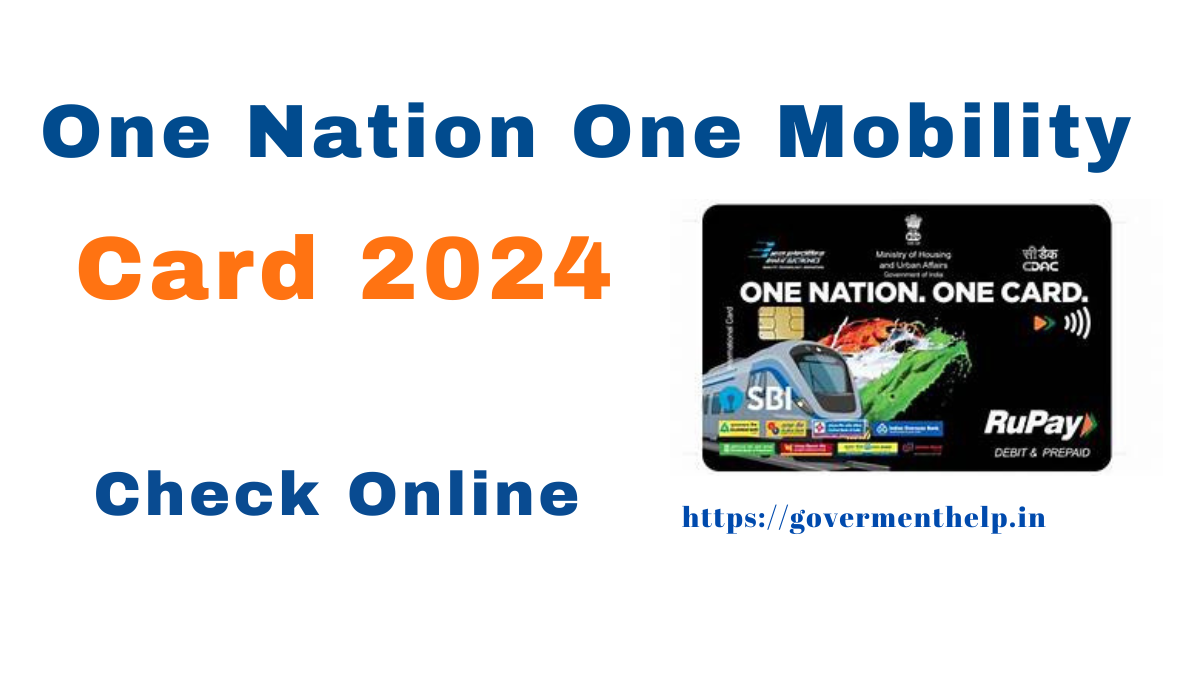 One Nation One Mobility Card