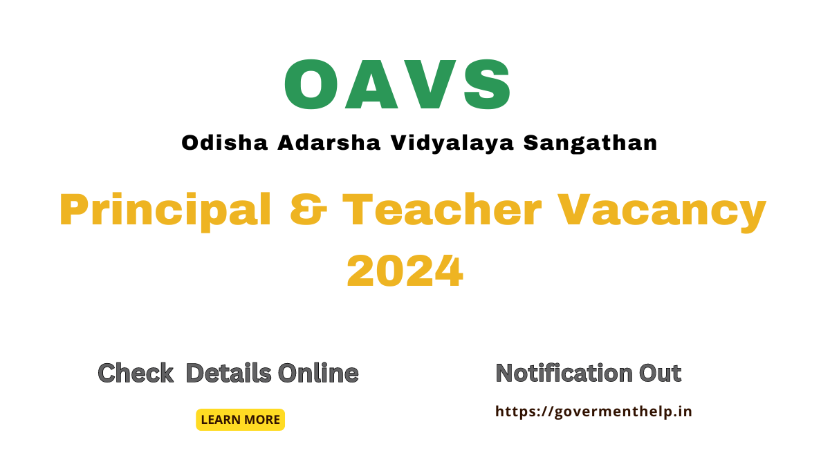 OAVS Principal and Teacher Vacancy 2024