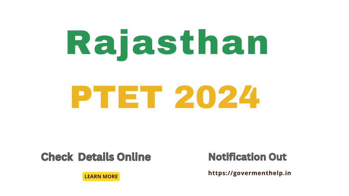 Rajasthan PTET 2024