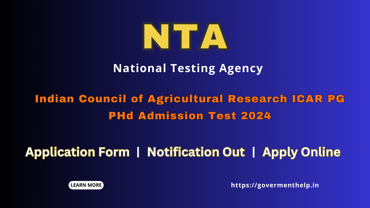 National Testing Agency Admissions Form 2024