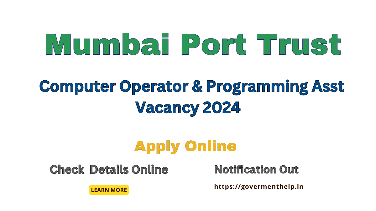 Mumbai Port Trust Recruitment 2024