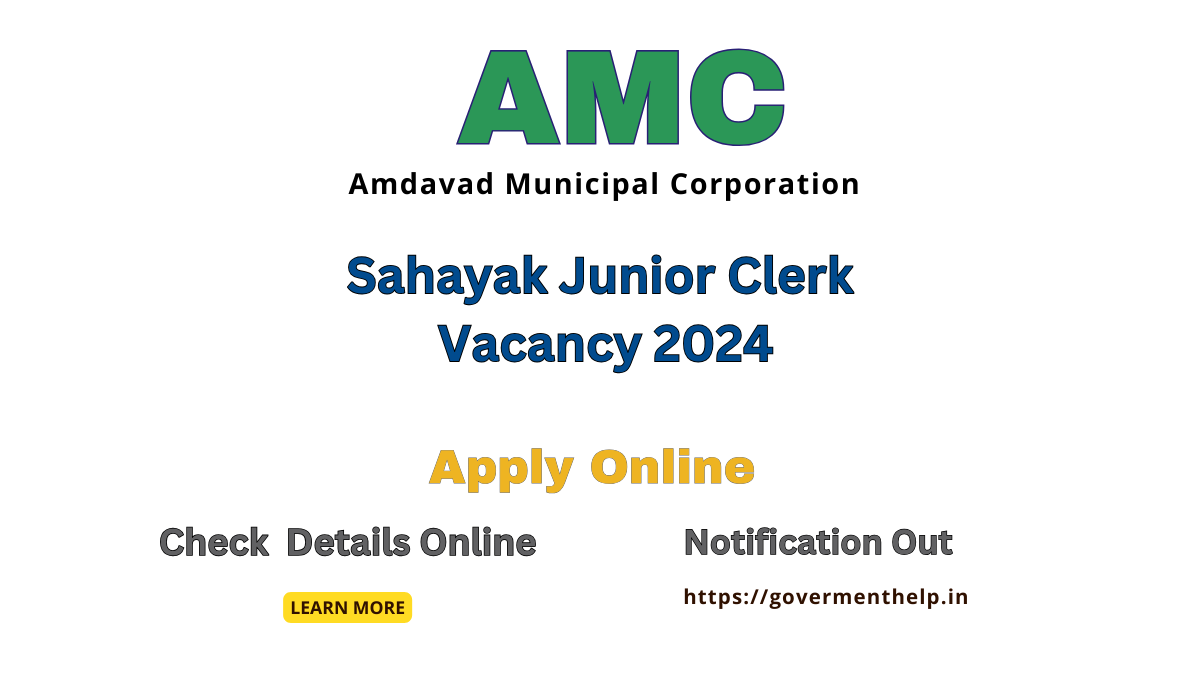 AMC Sahayak Junior Clerk Recruitment 2024