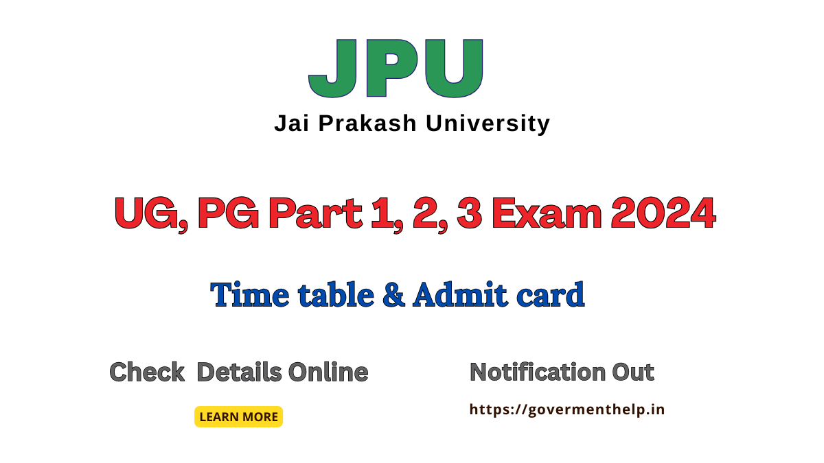 JP University Exam Date 2024