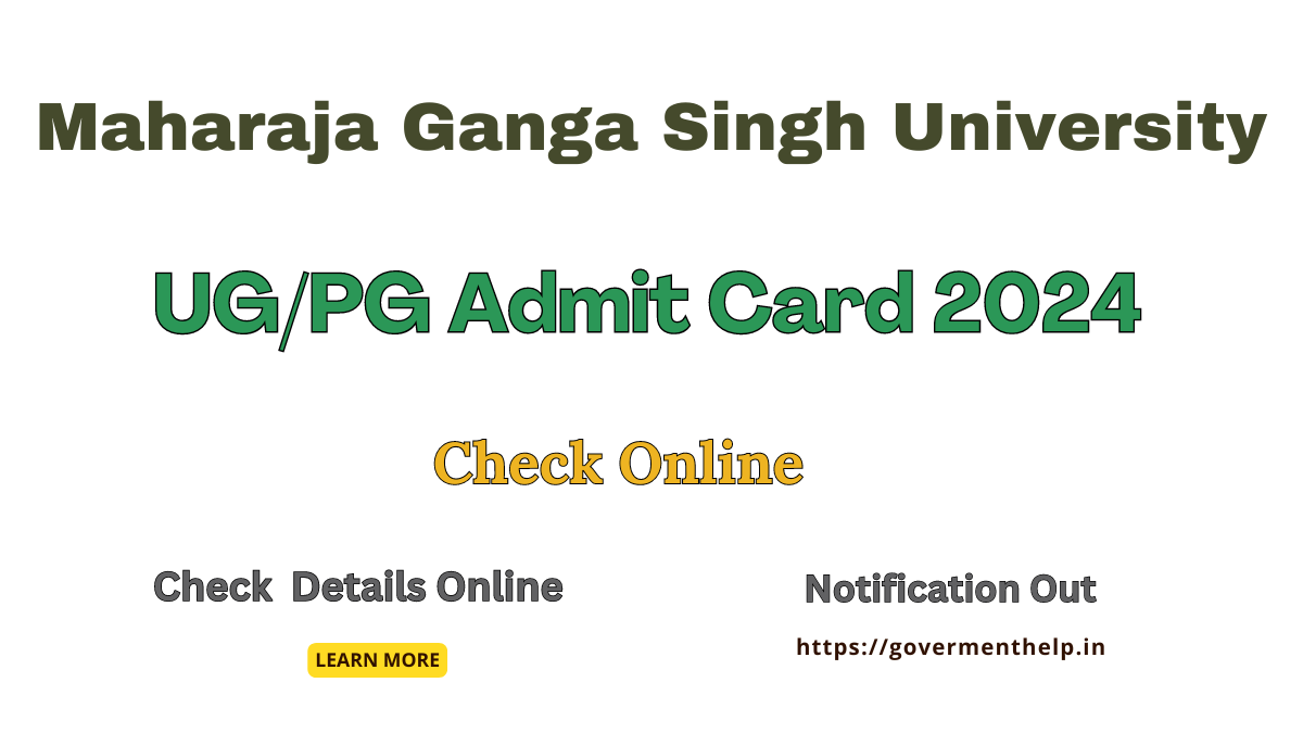 MGSU University Admit Card 2024