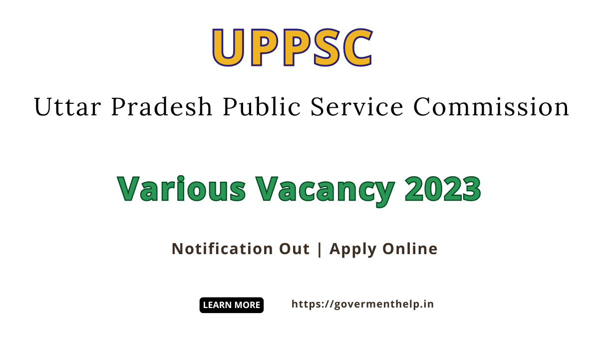 UPPSC Professor Various Vacancy 2023