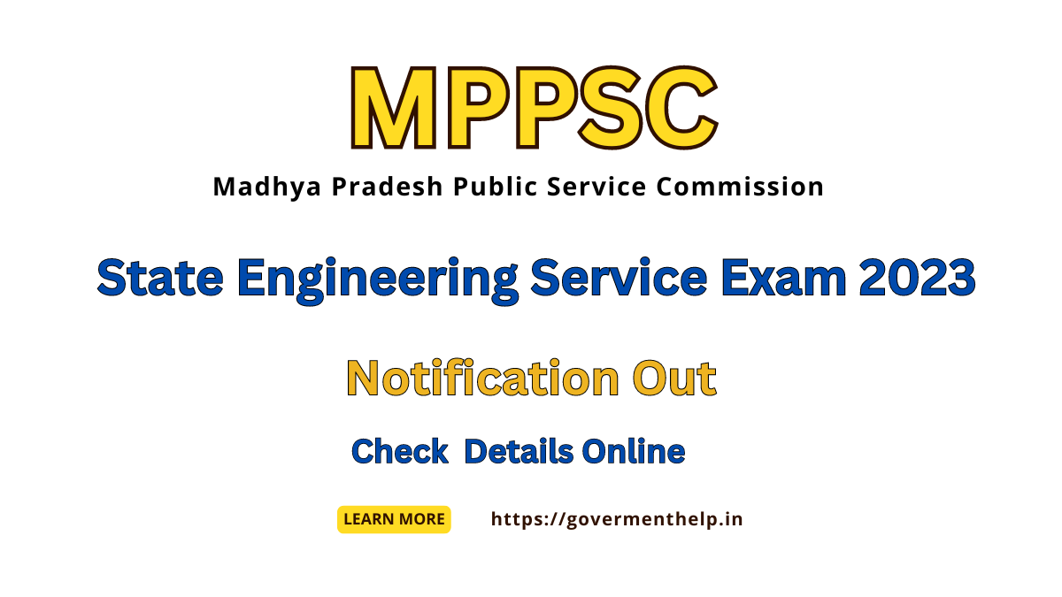 MPPSC State Eng Service Admit Card 2023