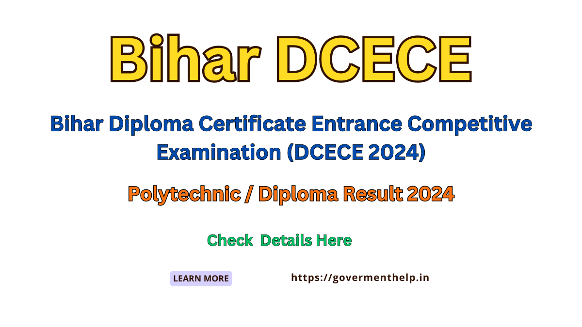 Bihar DCECE Polytechnic / Diploma Result 2024