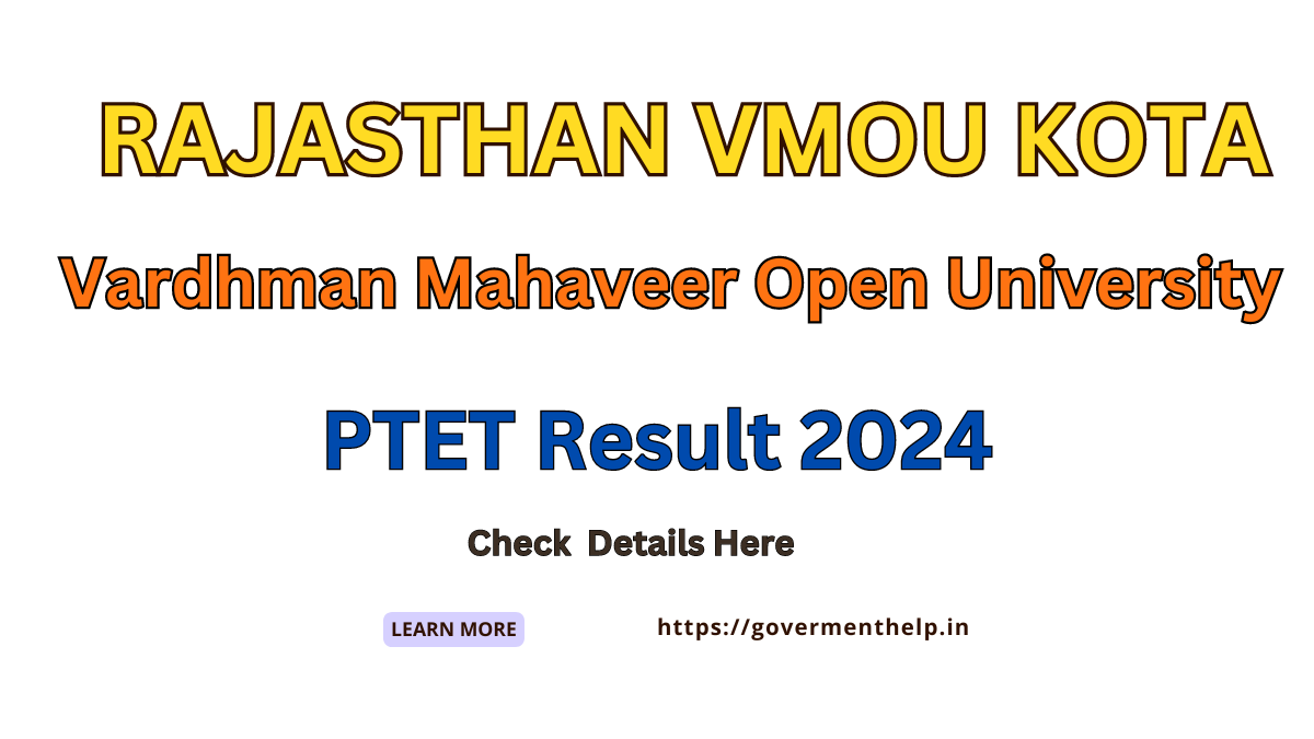 Rajasthan PTET Result 2024