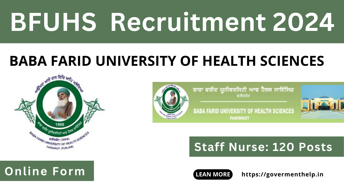 BFUHS Staff Nurse Online Form 2024