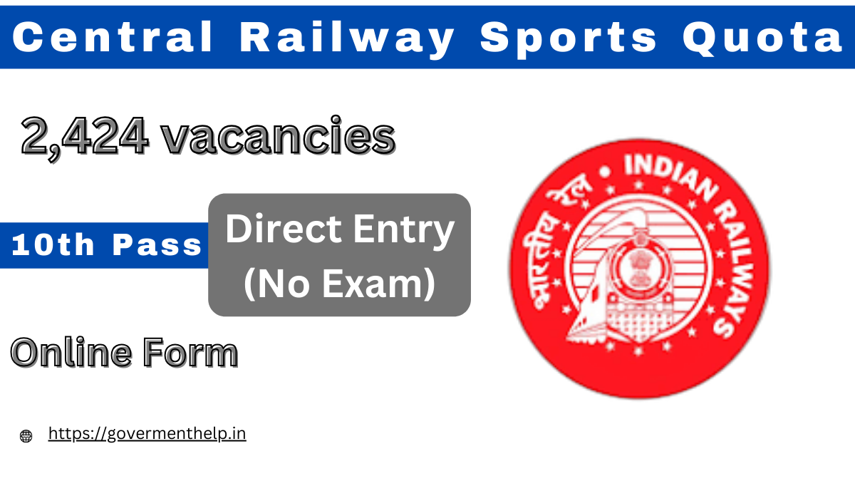 Central Railway Sports Quota 2024