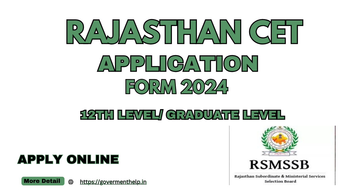 Rajasthan CET Application Form