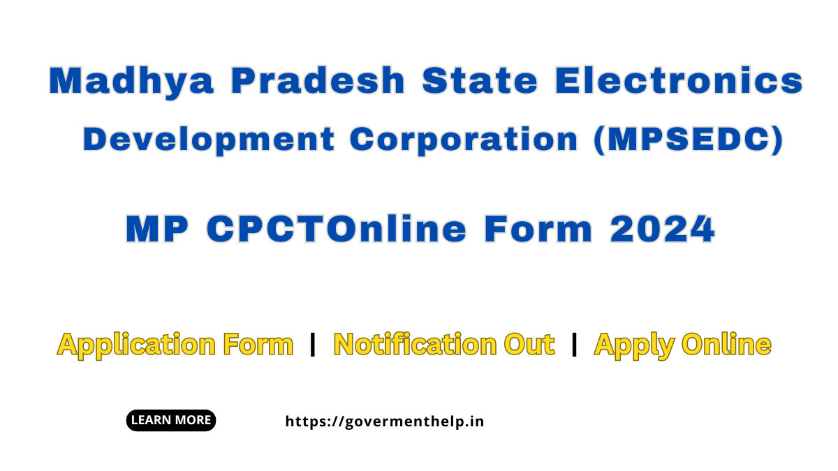 Madhya Pradesh MP CPCT Online Form 2024