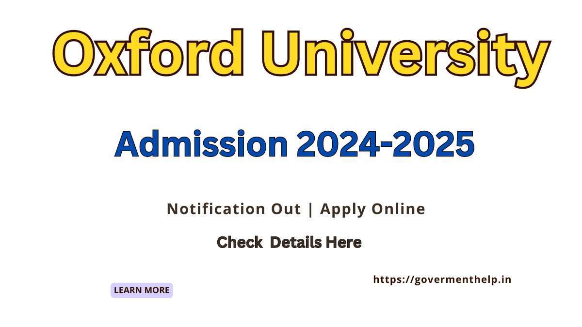 Oxford University Admissions 2025