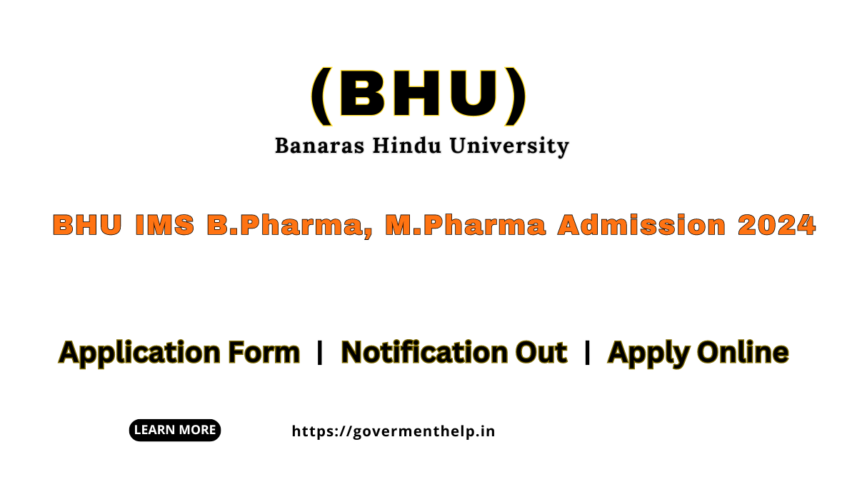 BHU IMS B.Pharma M.Pharma Admission 2024