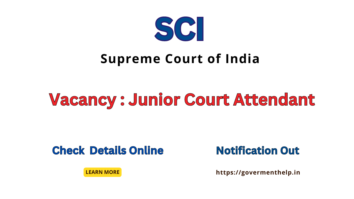 Junior Court Attendant Recruitment 2024