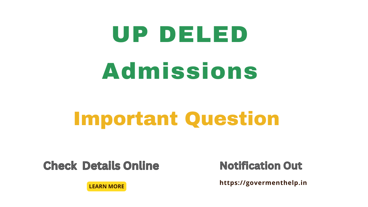 UP DELED Admissions