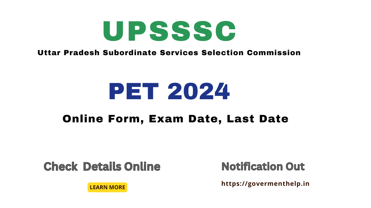 UPSSSC PET 2024