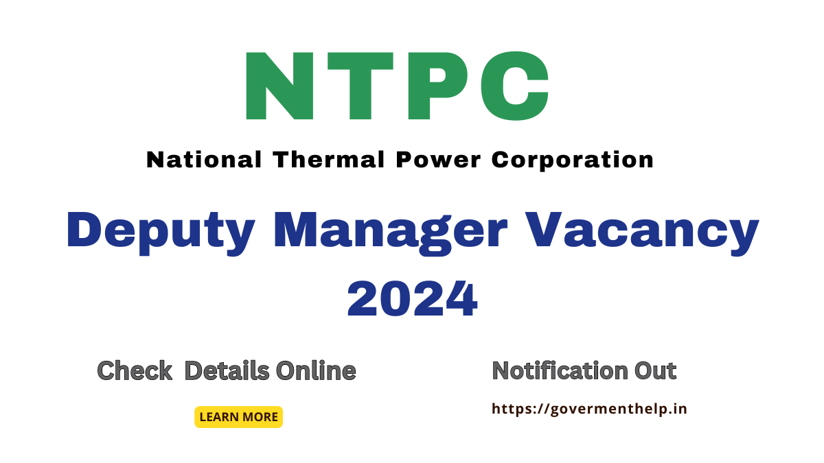 NTPC Deputy Manager Vacancy