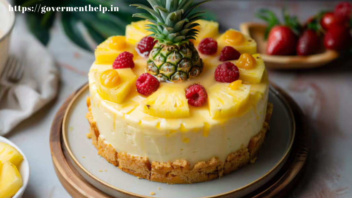 Eggless Pineapple Cake